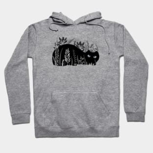 Black And White Garden Cat Hoodie